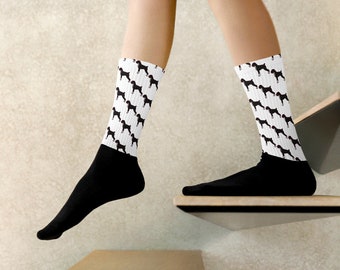 Black Boxer Dog Socks, unisex, dog dad, dog mom, boxer gifts, socks for dog lovers, boxer socks, unique boxer gift, gifts for boxer owners