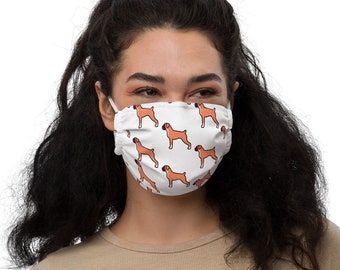 Boxer Dog Premium face mask, puppy, dog, canine, washable face cover, boxer mom gift, boxer dad gift