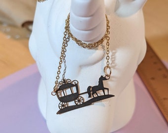 Fairy Tale  Princess Carriage Necklace