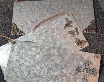 Farmhouse Rustic Galvanized Board for Magnets