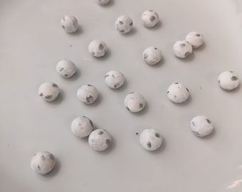 Miniature white button mushrooms for fairy garden, dollhouse, models.