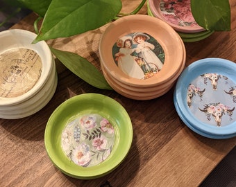 Victorian/ Vintage style trinket tray/ coaster