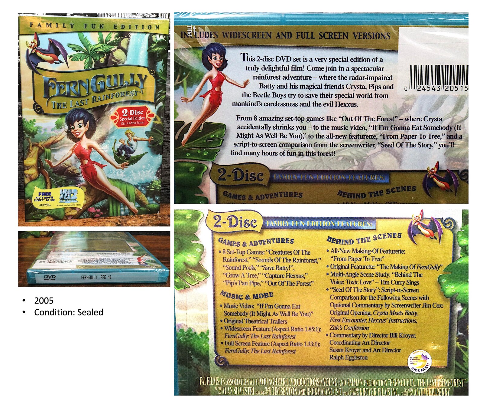 Alice in Wonderland - Fern Gully - Aladdin - Two Disc Special Edition ...