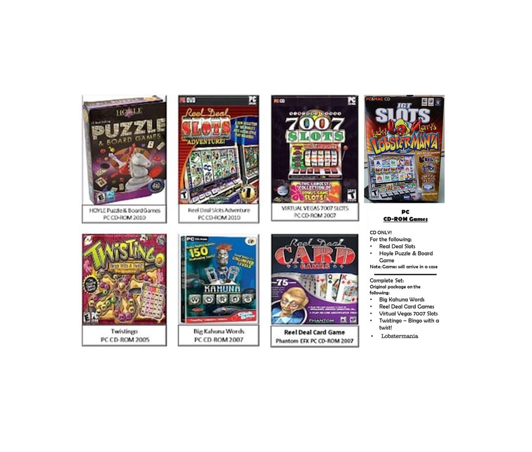 Hoyle Reel Deal Slots/board Games/words Game/bingo Game/card Games