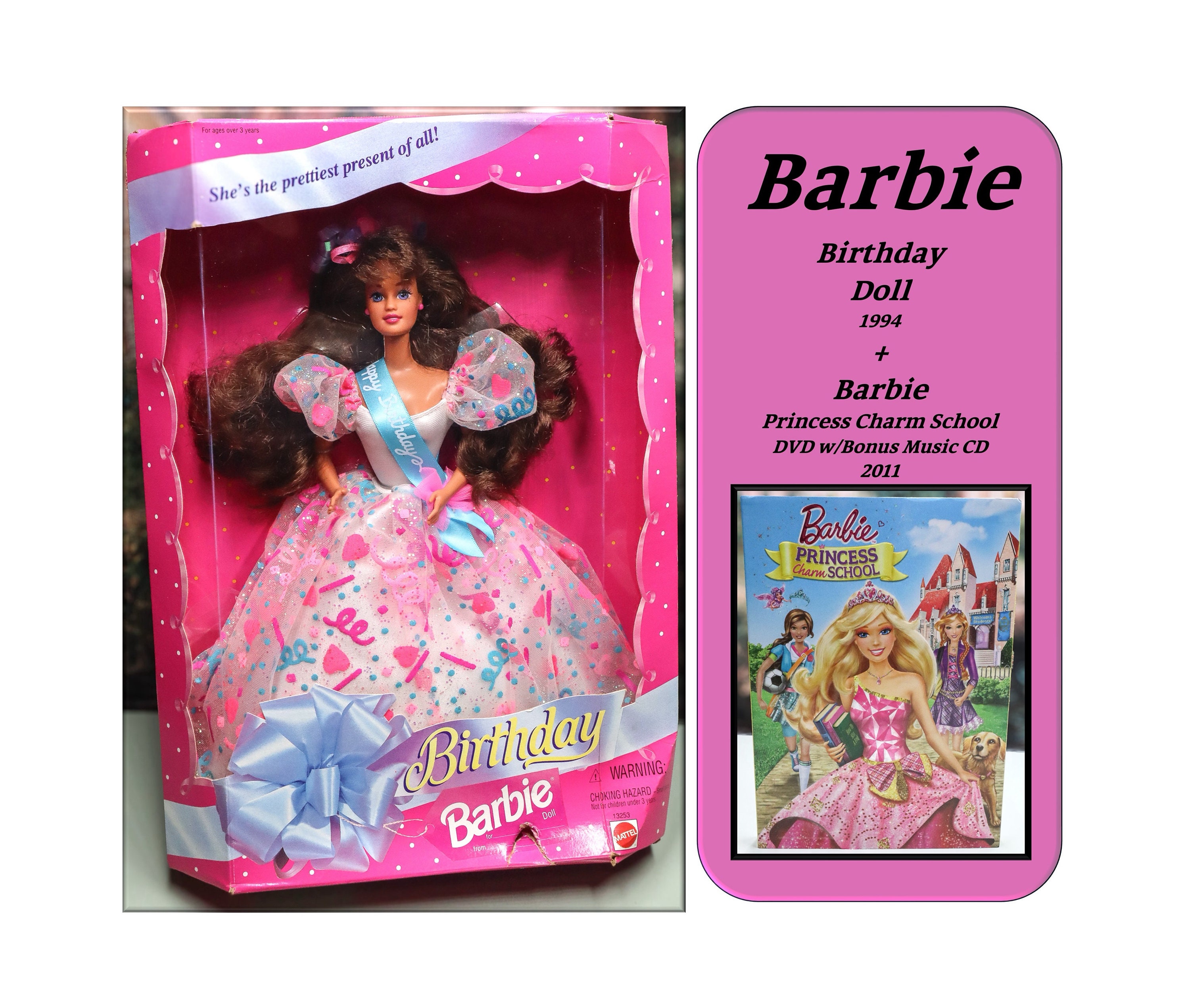 Barbie Birthday Doll 1994 Barbie Princess Charm School DVD W bonus Music CD Etsy