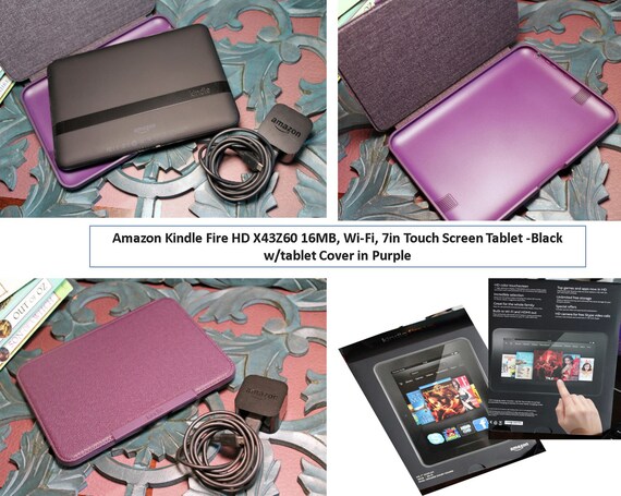 Pre-owned Amazon Kindle Fire HD: 7in Tablet With Purple Cover - Etsy