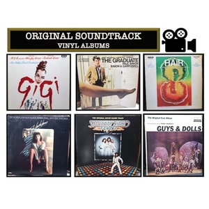 Original Soundtrack Vinyl Albums - Saturday Night Fever - The Graduate - Gigi - Flashdance - Hair - Guys and Dolls