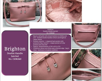 Brighton Butterfly Print Carpet Bag: Braided Leather Handles