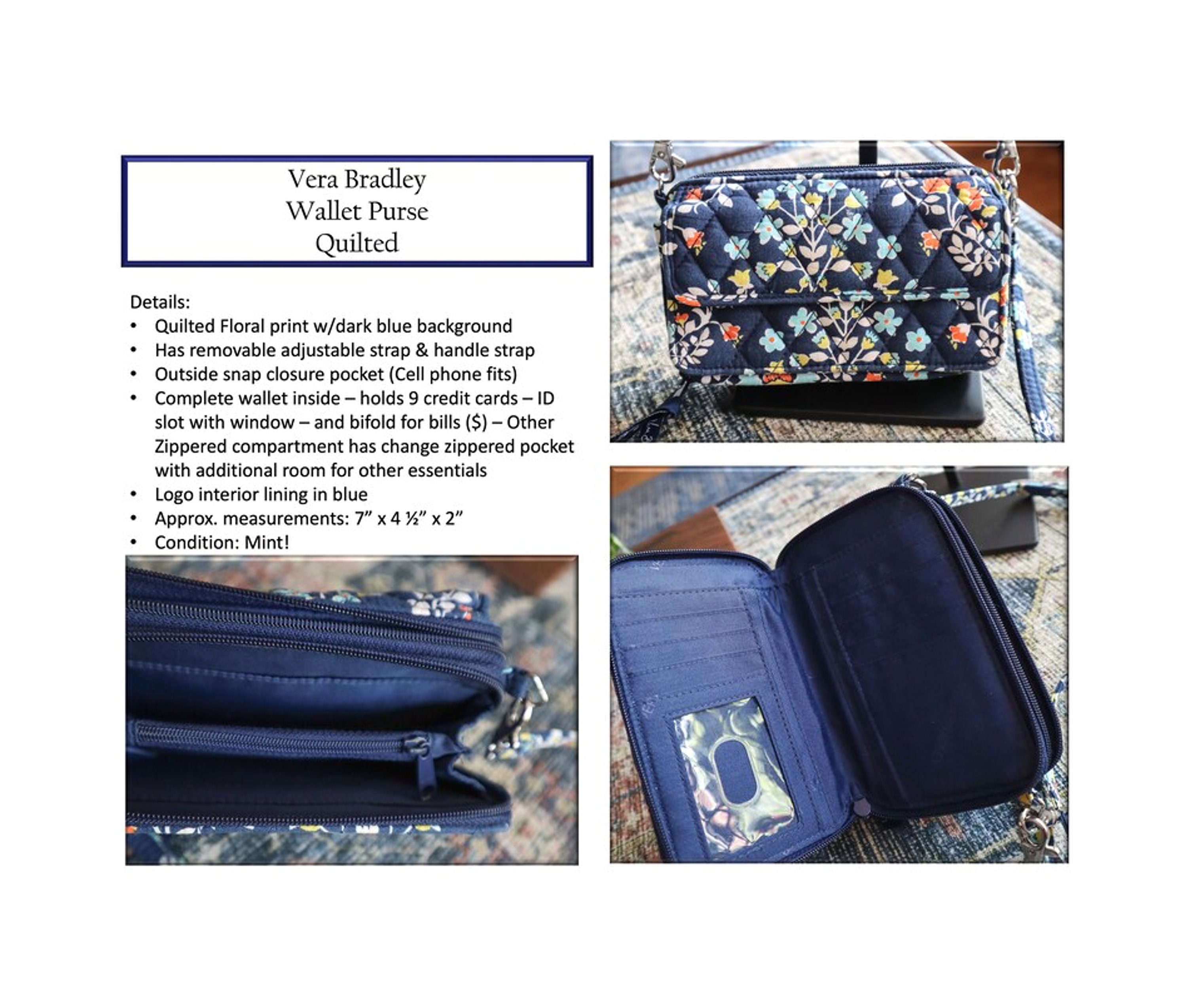 inside vera bradley wallet