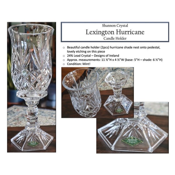 Shannon Crystal Candle Holder Etsy