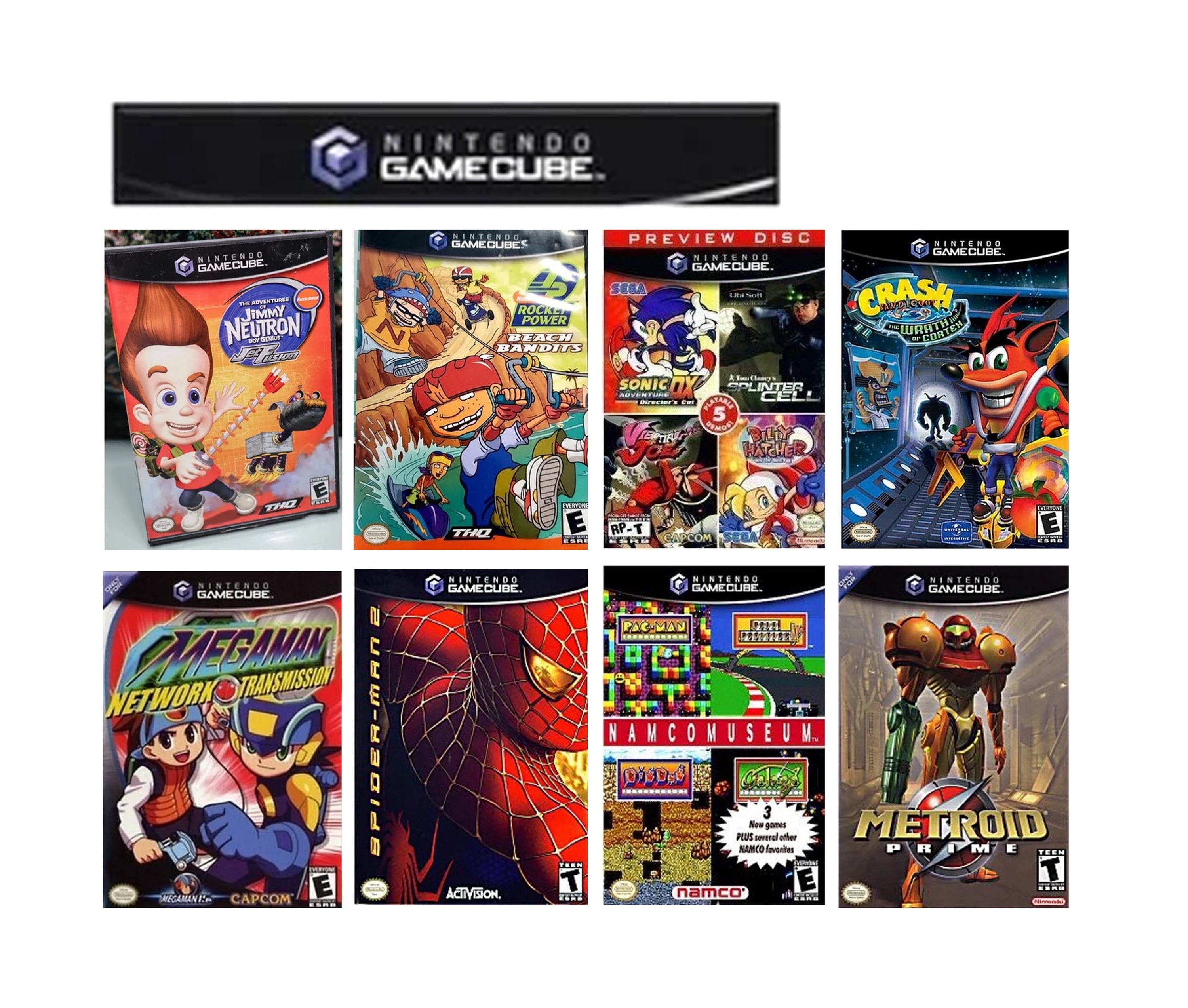 Nintendo Game Cube Games sonic Mega battle 2 gems spiderman 2 namco Museum beach Bandits collectible authentic Etsy
