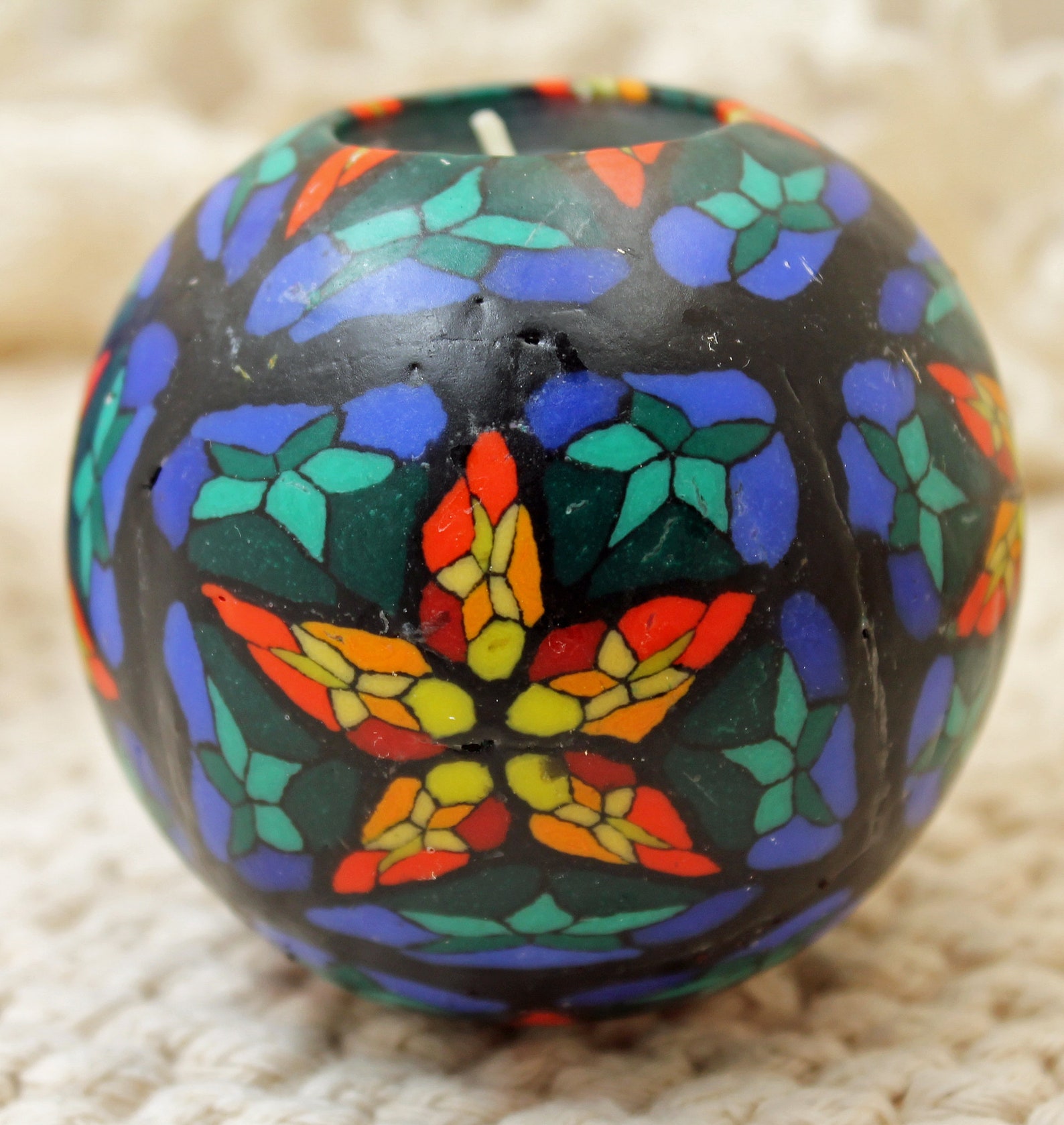 Millefiori Round Candles/2 Options Available/Home Accent/Table Etsy