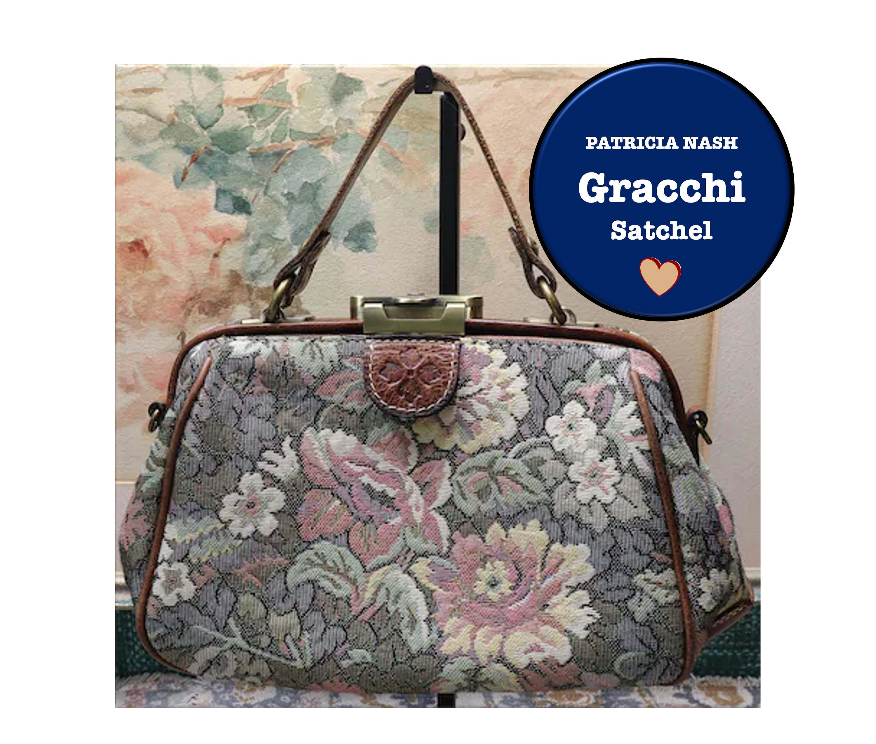 Patricia nash gracchi leather frame satchel hotsell