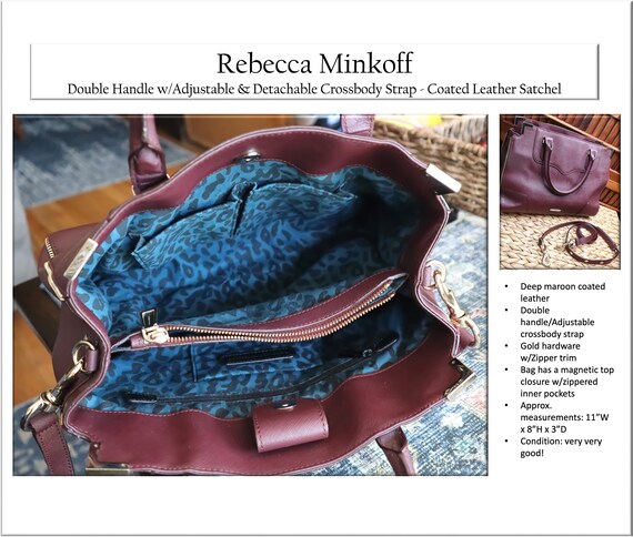 Rebecca Minkoff Double Handle W/adjustable & Detachable  display picture 3
