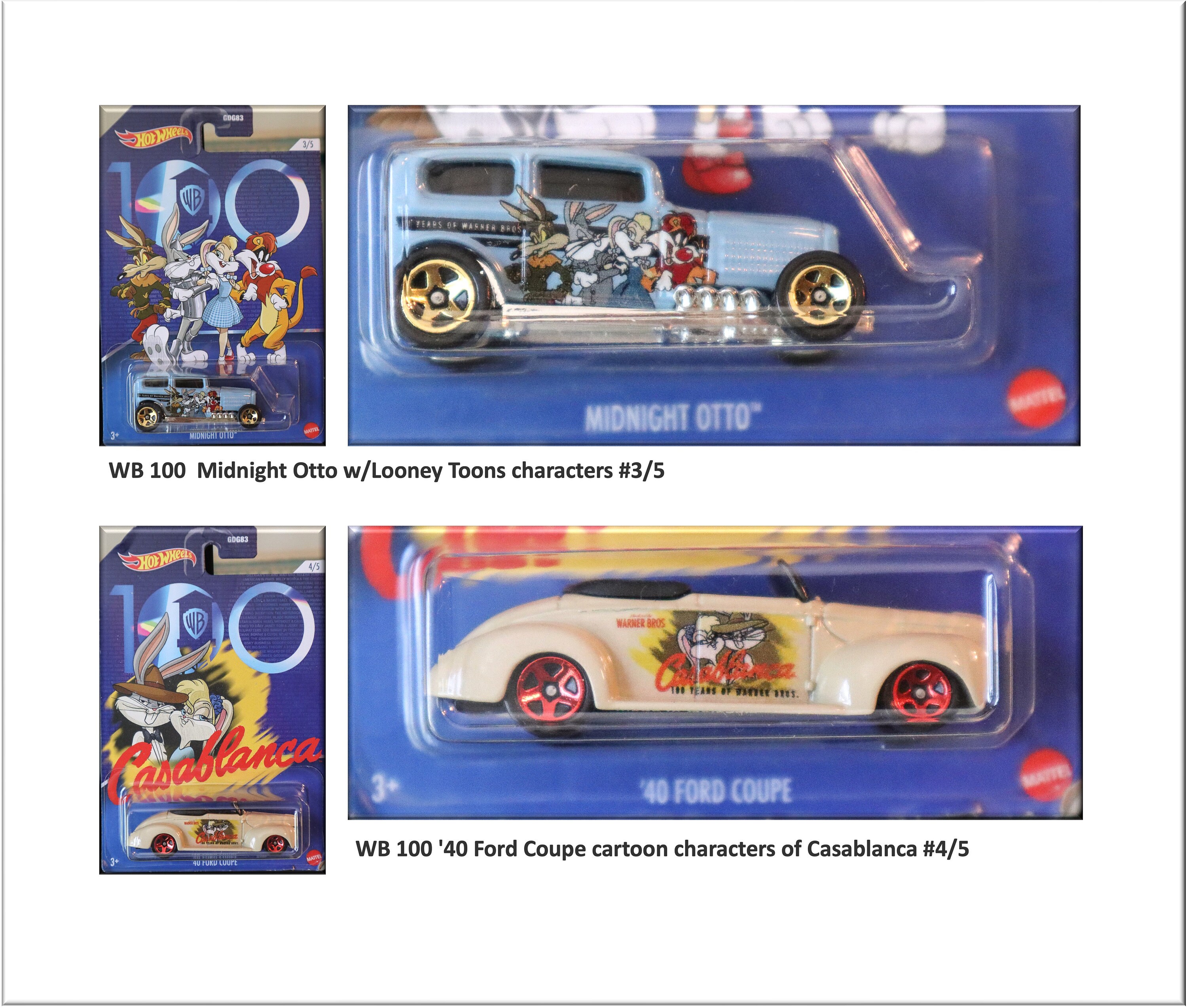 Hot Wheels WB 100 Looney Toons Character Cars - Complete Set - Etsy