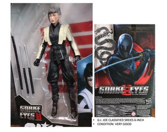 GI Joe Snake Eyes Akiko Figure & Hot Wheels Combat Jet Bundle - Etsy