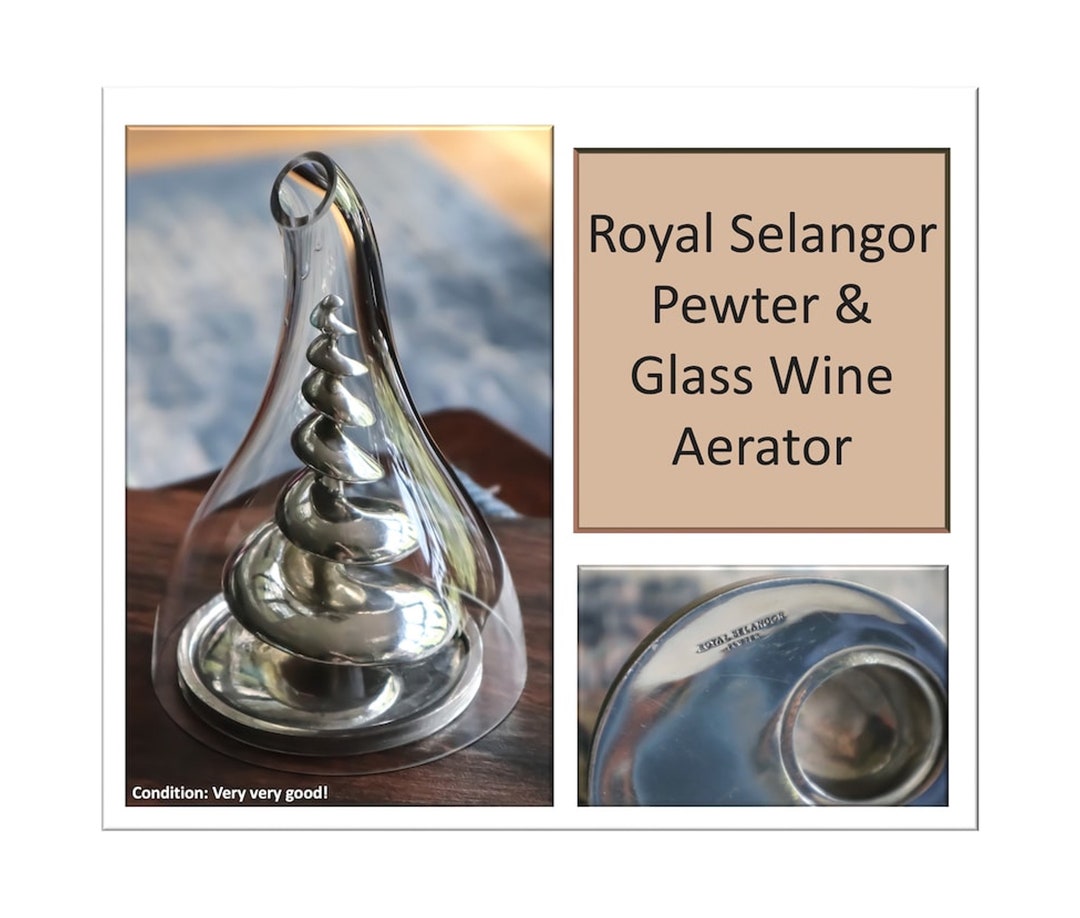 Royal Selangor Pewter & Glass Wine Aerator Etsy