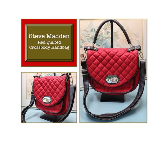Steve madden red handbag sale
