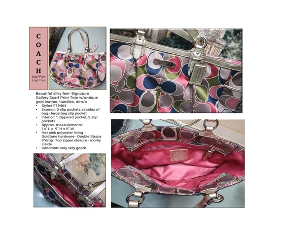 Coach bag on sale scarf