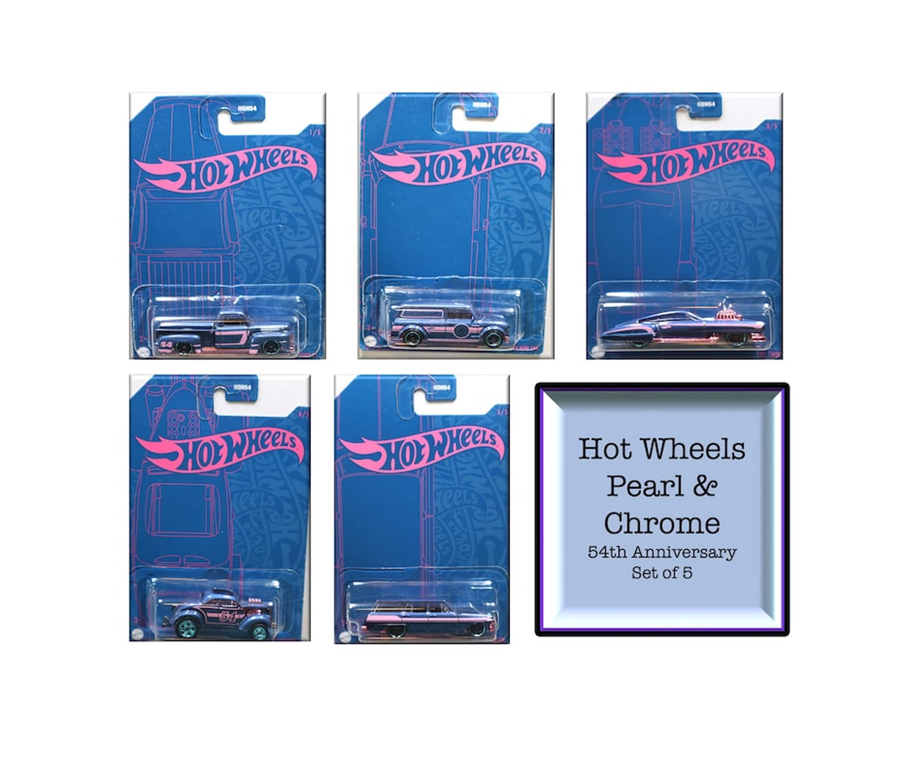 Hot Wheels Pearl & Chrome 54th Anniversary Set of 5 - Etsy