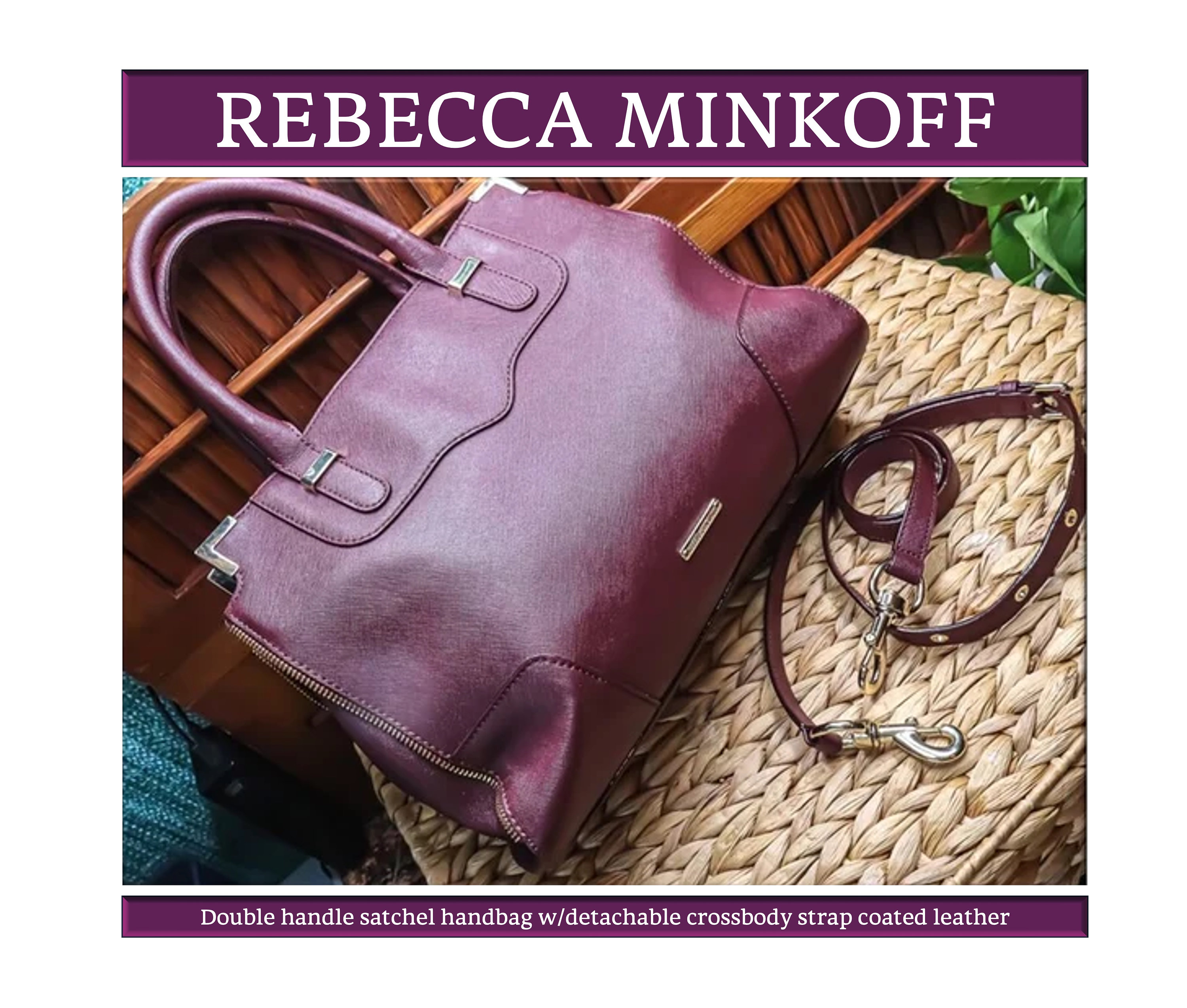 Rebecca Minkoff Double Handle W/adjustable & Detachable Crossbody 