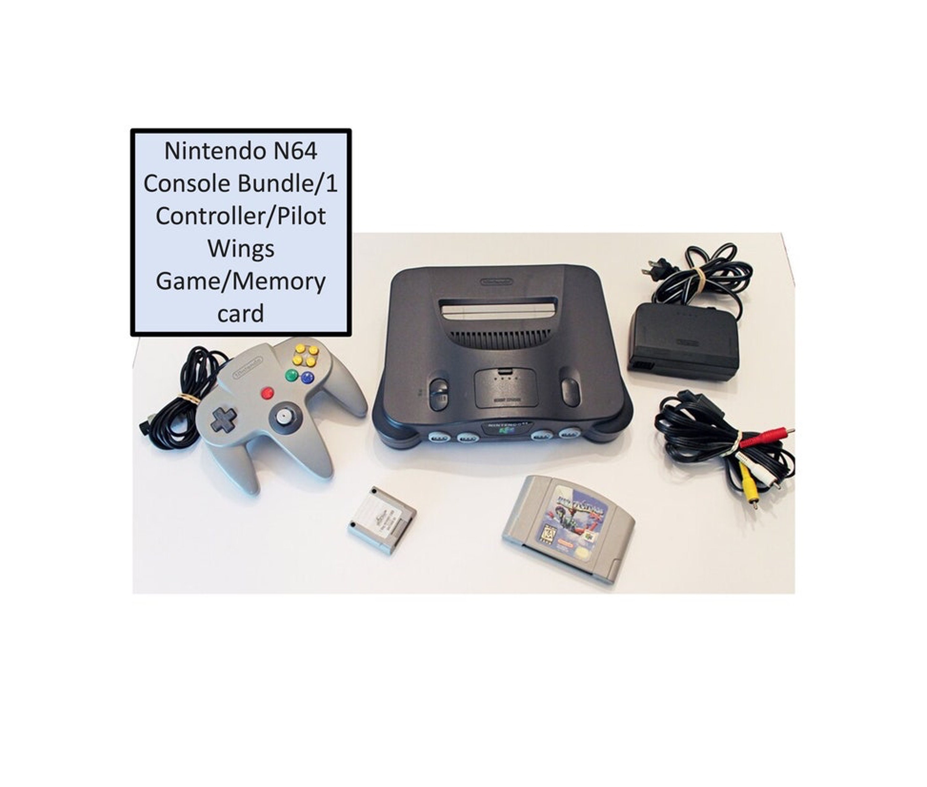 Original Nintendo 64 System Console Super Mario & Kart N64 Bundle Pak
