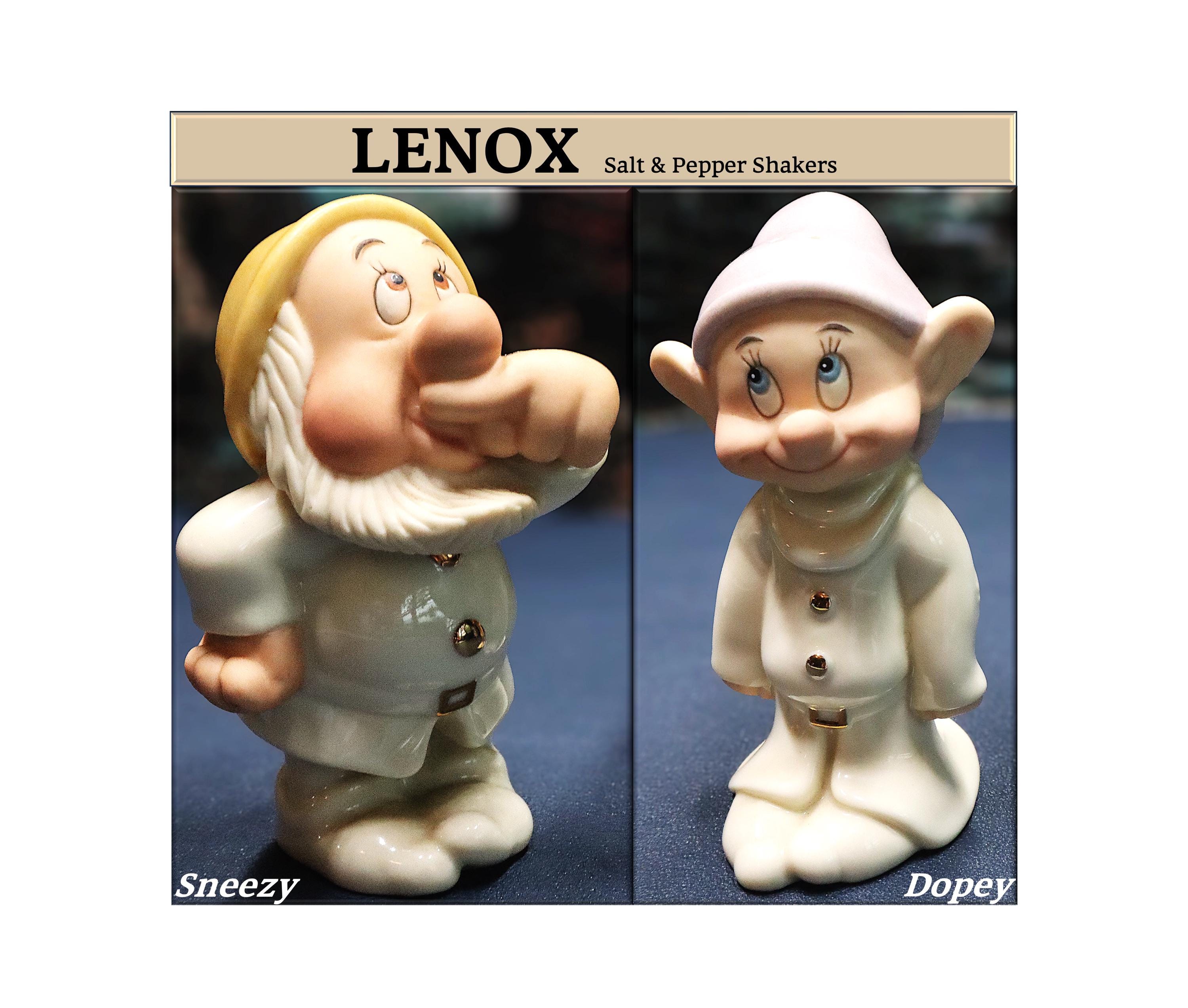 Lenox Disney Dopey and Sneezy Salt and Pepper Shakers - 1990s - Etsy