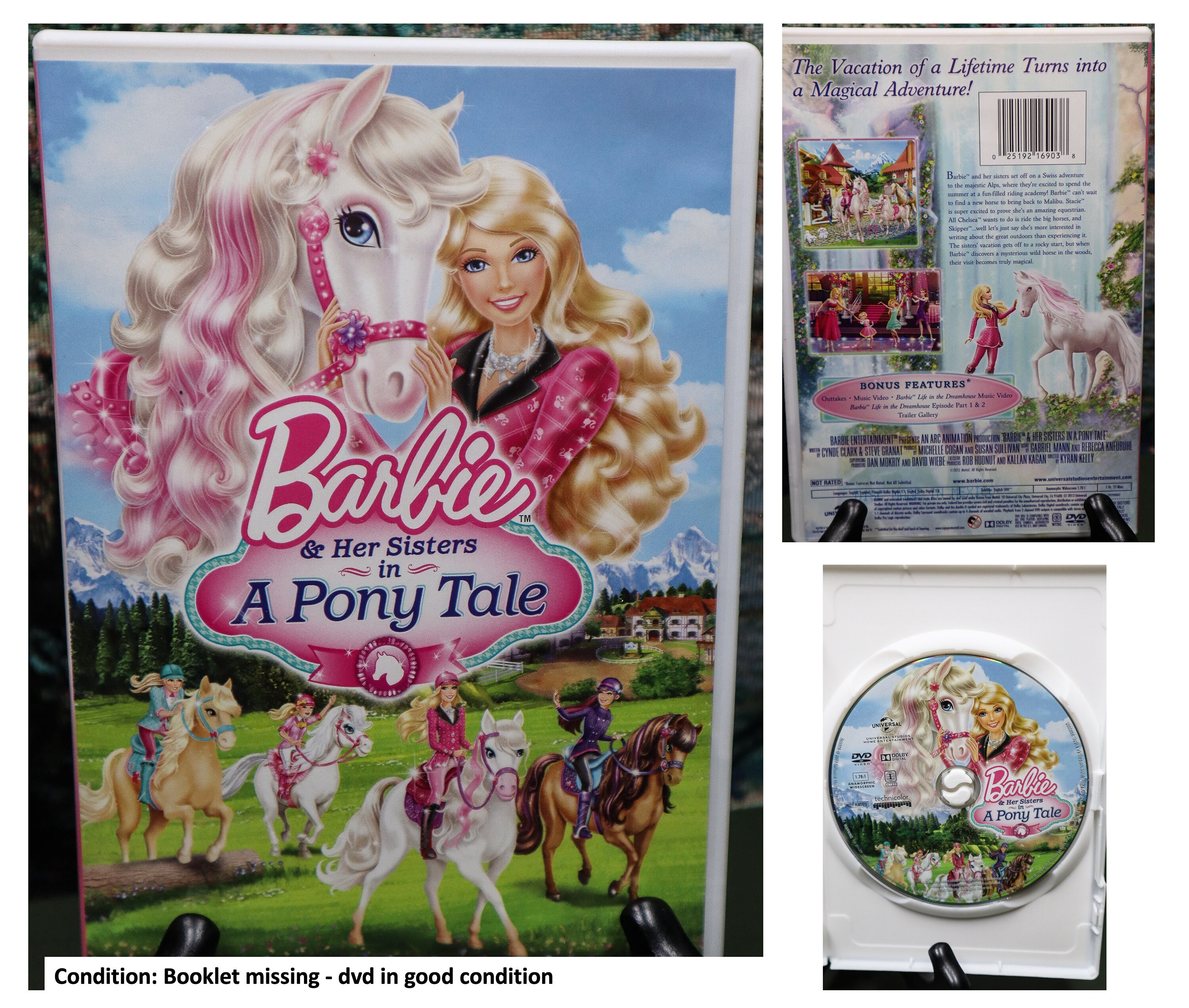 Barbie & Her Sisters in A Pony Tale bluray and dvd combo *NO