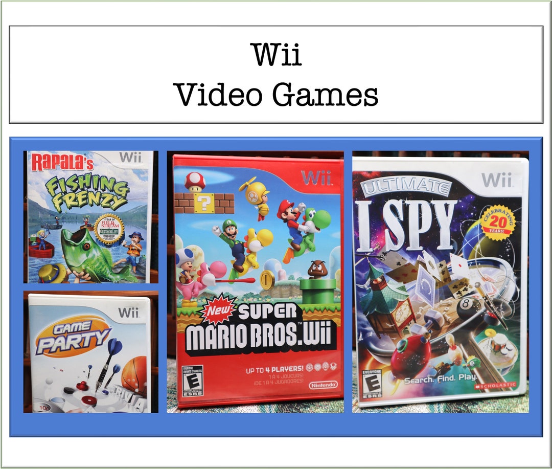 Wii Video Games Super Mario Bros. Game Party Frenzy Etsy