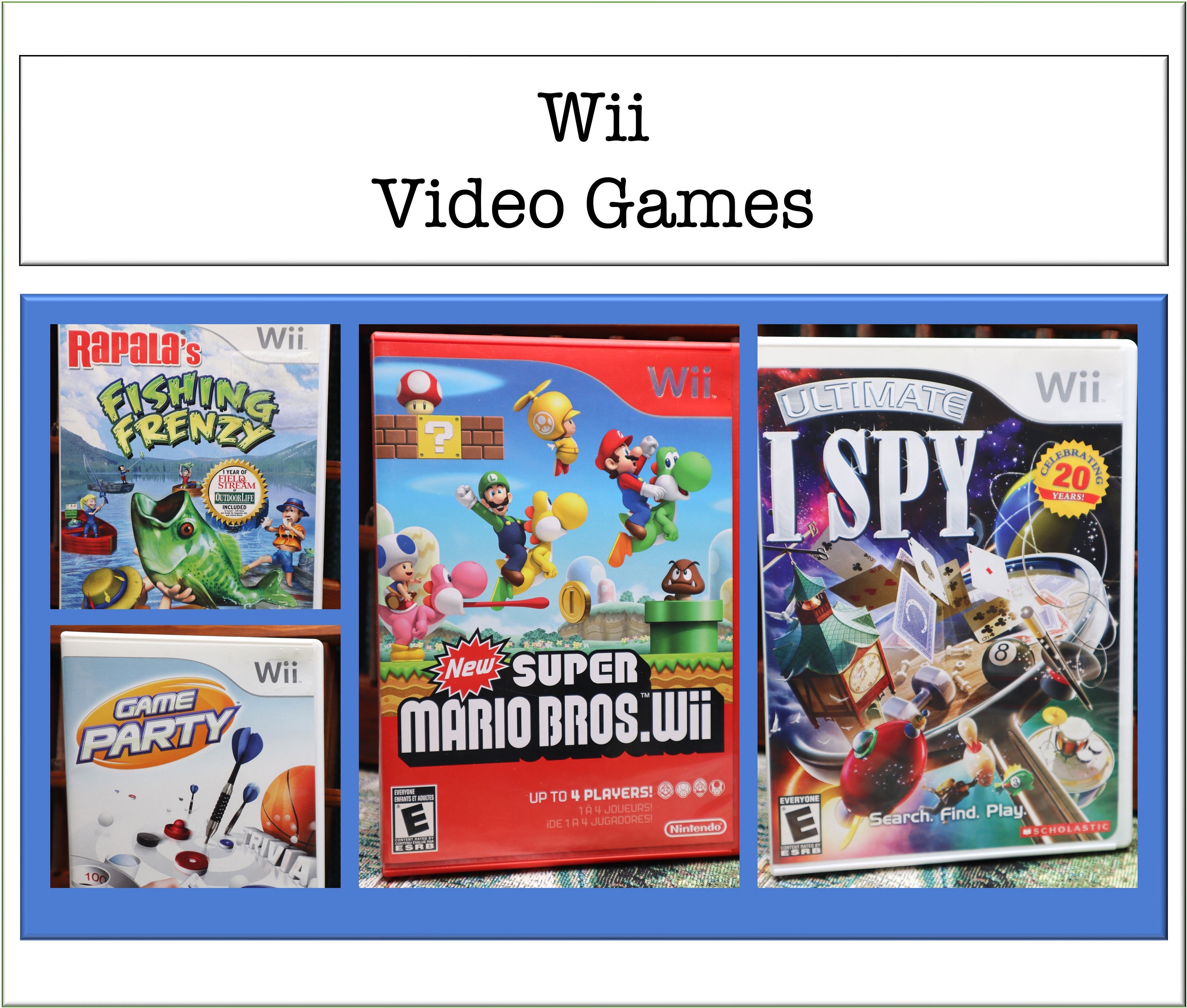 Wii Video Games Super Mario Bros. Game Party Frenzy Etsy
