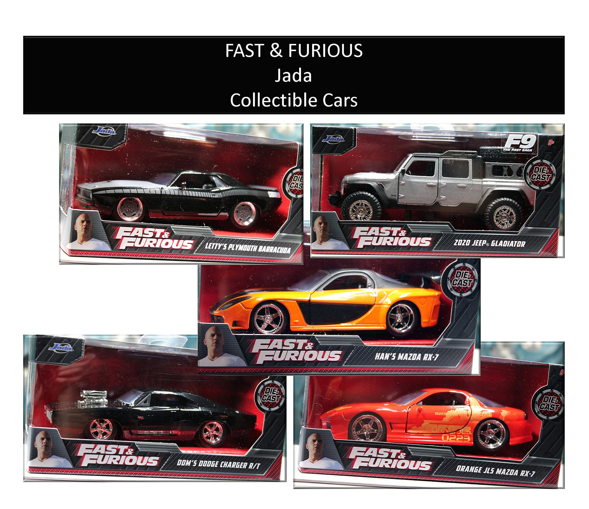Fast & Furious by Jada Toys/diecast Vehicles/4 Options Available