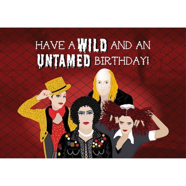 Rocky Horror Picture Show Birthday | Greetings Card | Musical | Drag Queen |  Dr. Frank-N-Furter | LGBTQ | Queer | Gay Cards