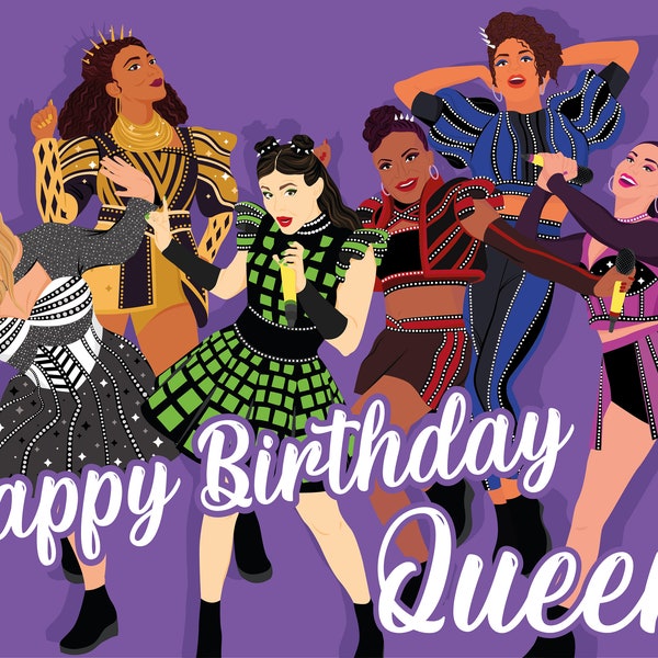 Six the Musical Birthday Card Queen