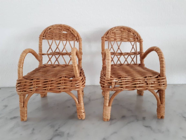 Rattan Doll House Furniture Etsy