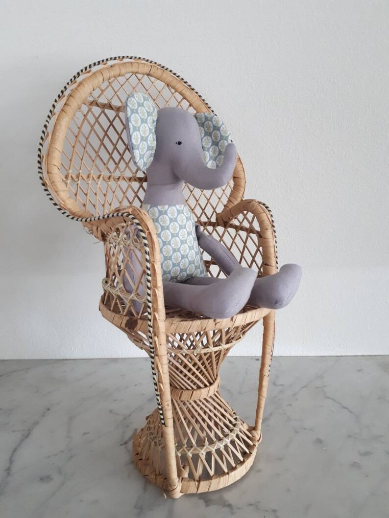 Mini Rattan Peacock Chair for Dolls Etsy