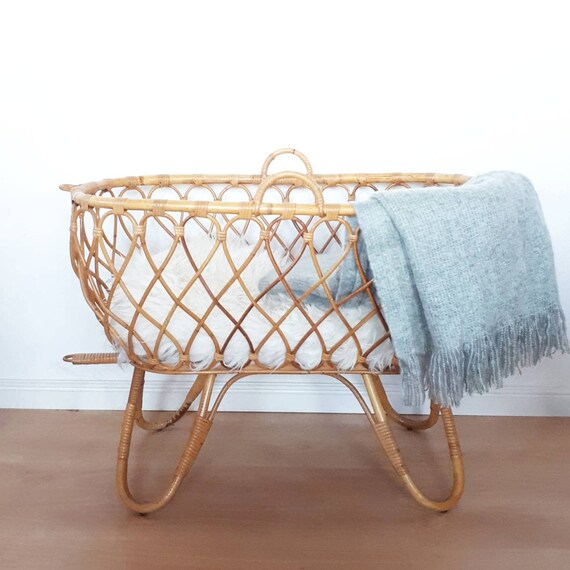 rattan crib bassinet