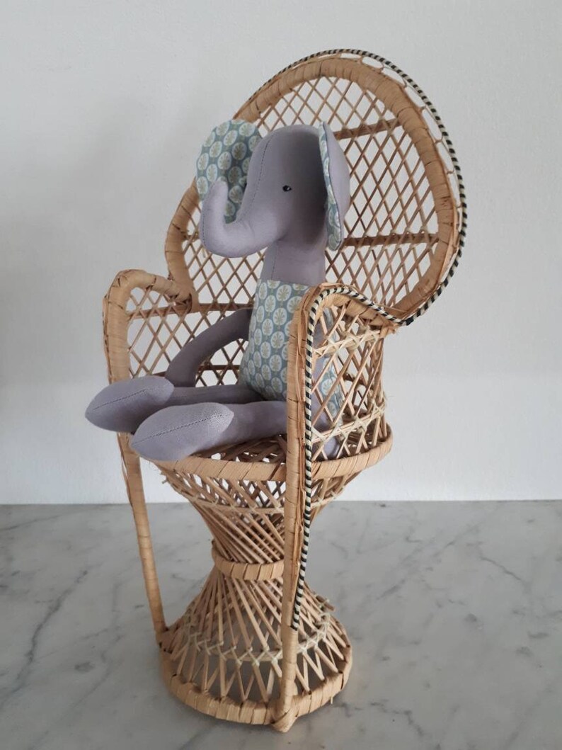 Mini Rattan Peacock Chair for Dolls Etsy