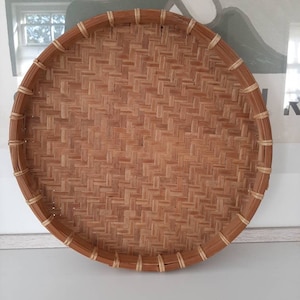 Antique Rattan Basket Rattan Plate Rattan Storage Box Wicker Decoration Box Wicker Plate