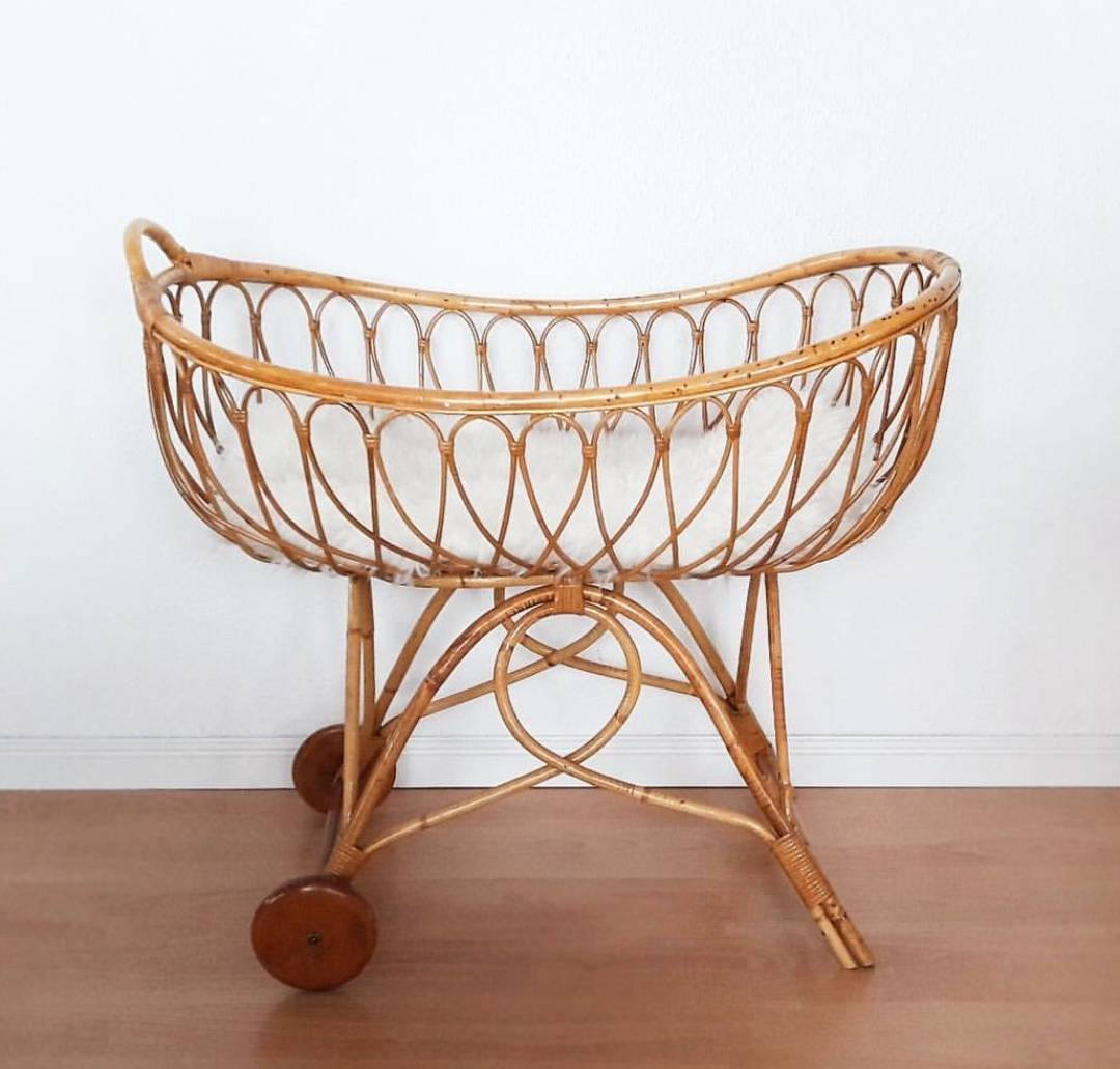 rattan crib bassinet