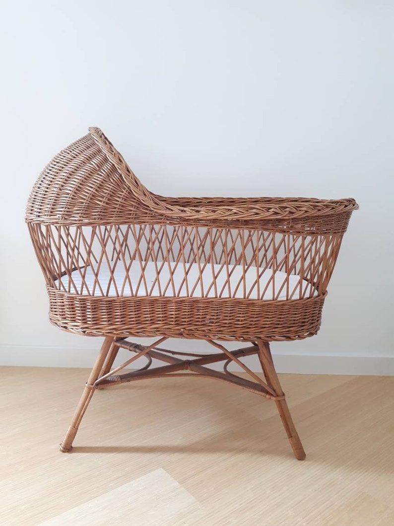 rattan crib bassinet