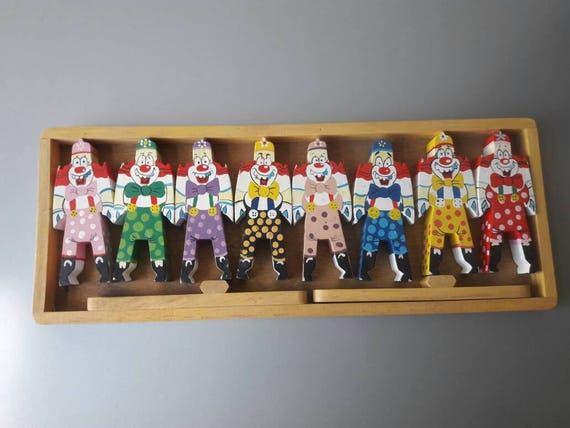 Vintage Wooden Toys Clown Acrobats by Larsen Wooden Kids Toys