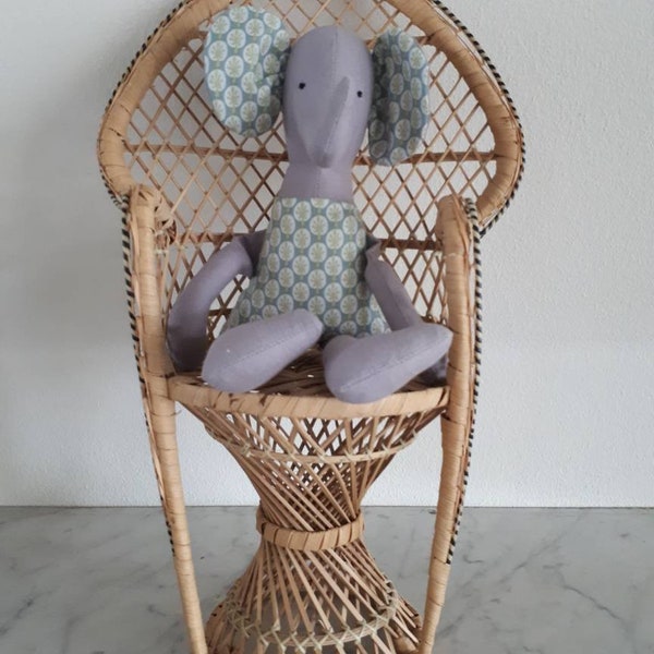 Mini Rattan Peacock Chair for Dolls