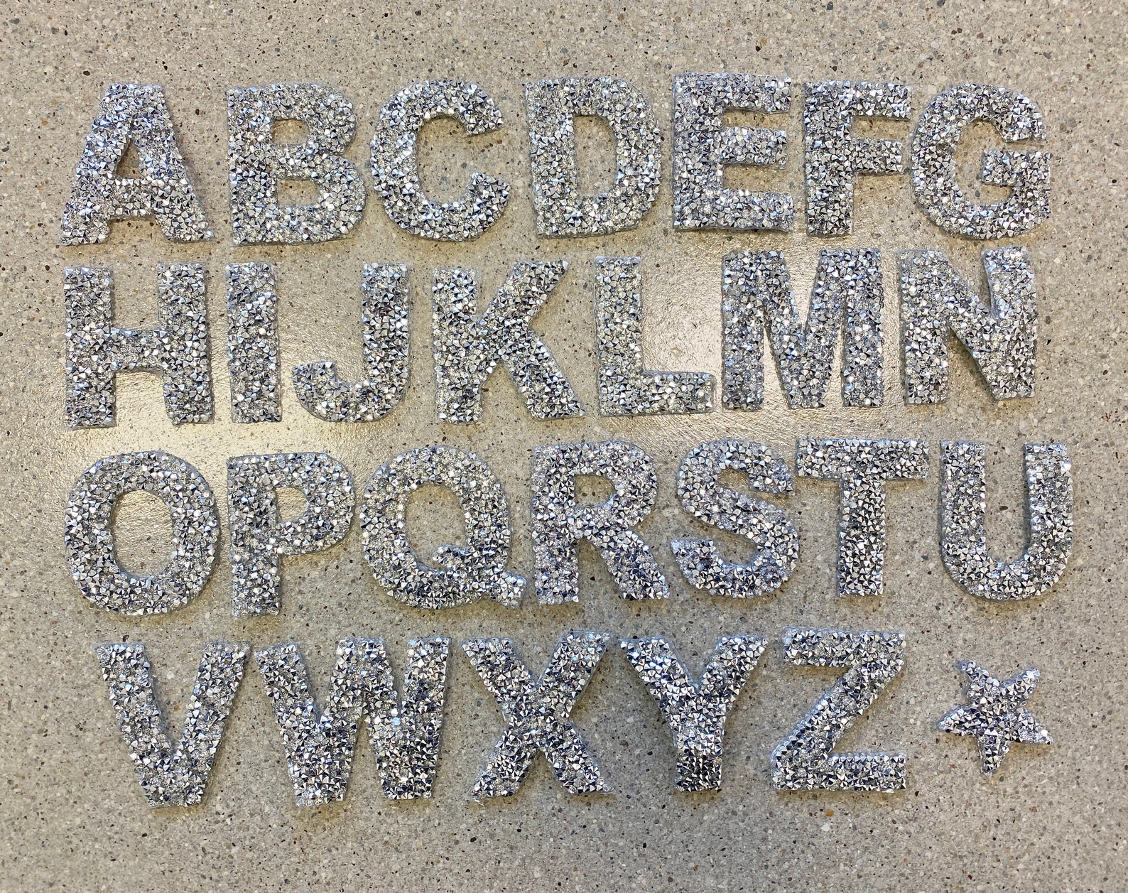 Rhinestone Iron on Letters Iron on Letters Rhinestone Etsy