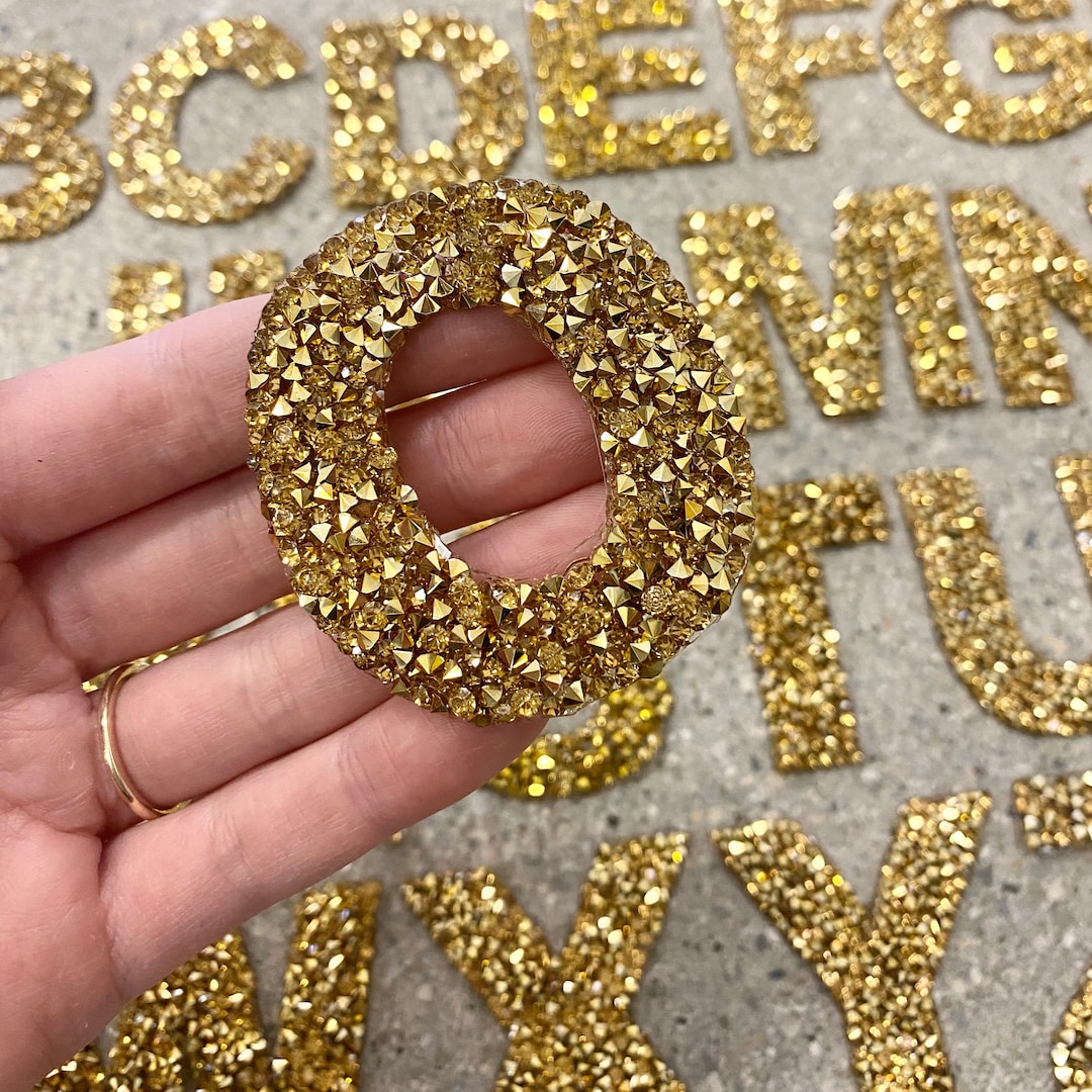 Rhinestone Iron on Letters, Iron on Letters, Rhinestone Letter, Diy