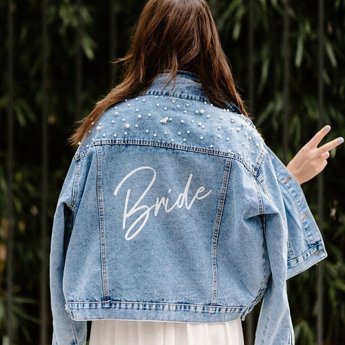 Custom Denim Jacket Custom Jacket Bride 