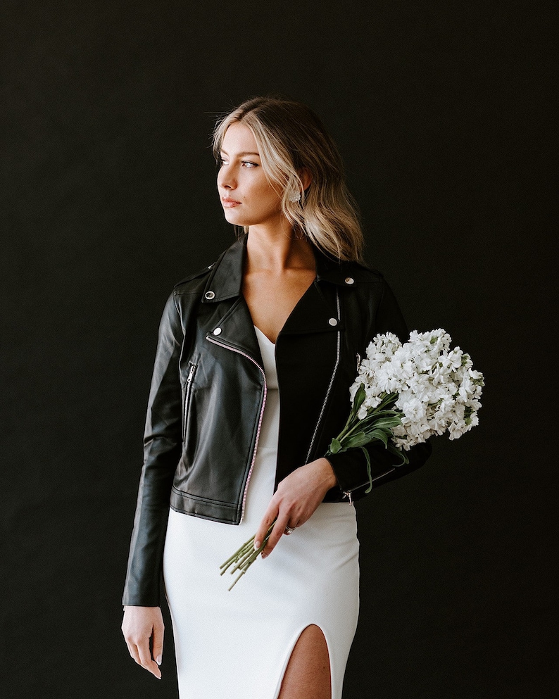 Custom Leather Jacket, Custom Mrs Jacket, Bride Leather Jacket, Personalized Leather Jacket, Custom Bride Jacket, Mrs Leather Jacket image 5