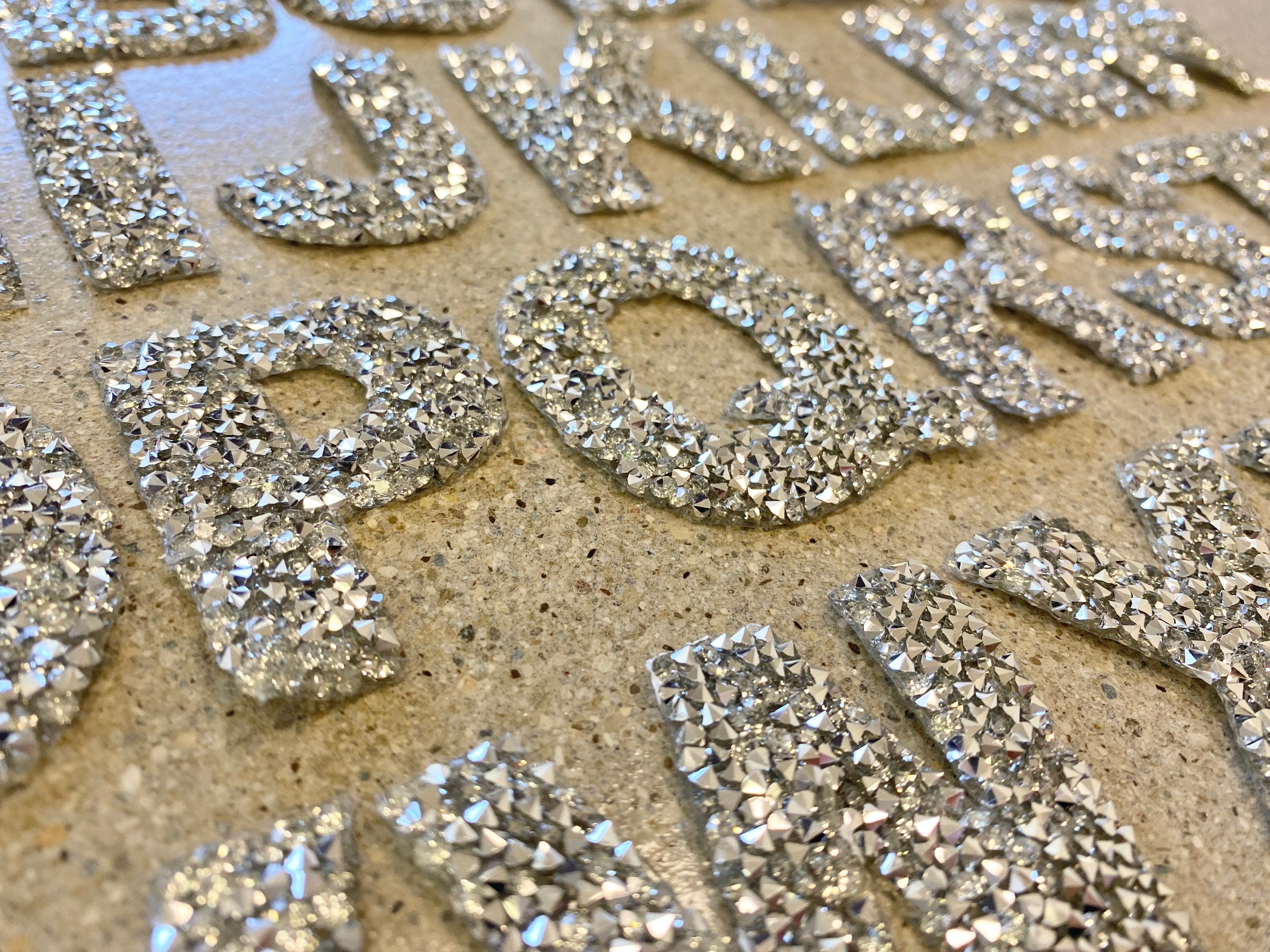 Rhinestone Iron on Letters Iron on Letters Rhinestone Etsy