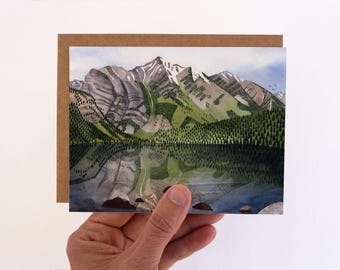 Grand Tetons-wenskaart | Aquarel landschapskaart