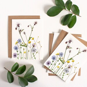 Wildflowers Greeting Card Watercolor Botanical Artwork image 5