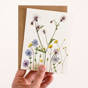 Wildflowers Greeting Card Watercolor Botanical Artwork image 4